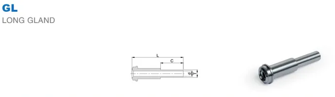 Гильза удлиненная под приварку GL: Трубка мм - Face Seal / Type GL Long Gland mm